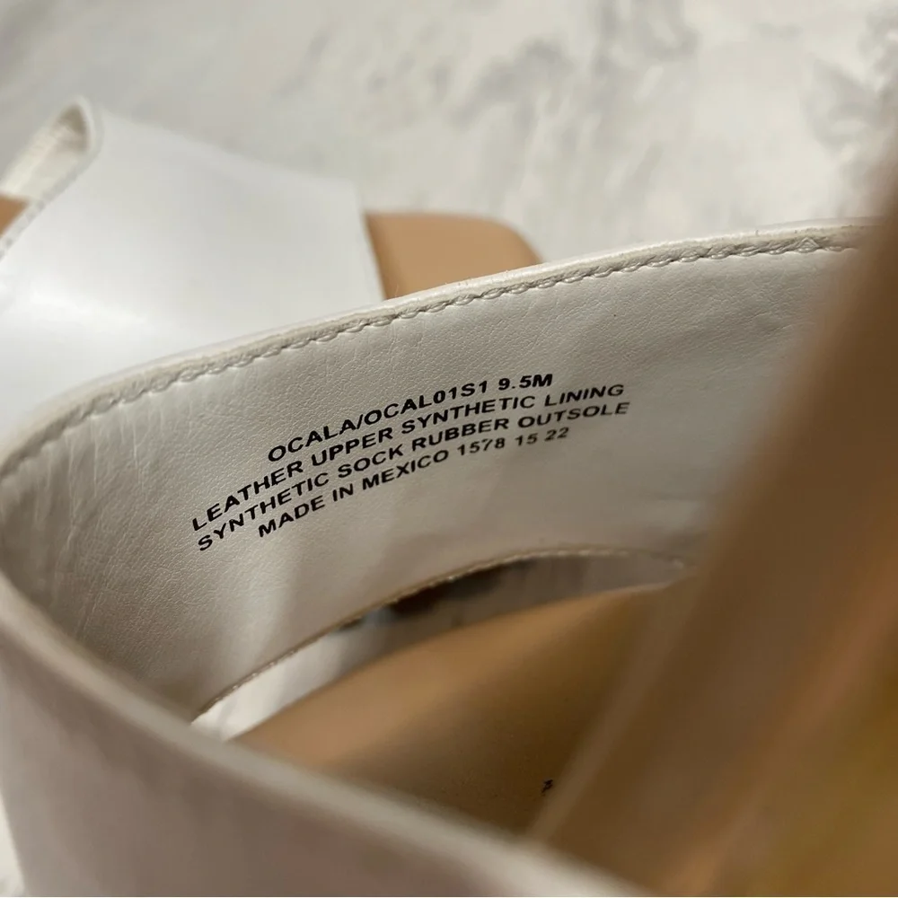 New! Steve Madden Ocala White Leather Platform Sandal 9.5 M